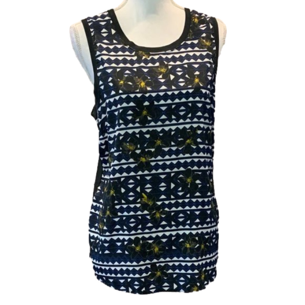 J. CREW Multi Colored Floral Sleeveless Top